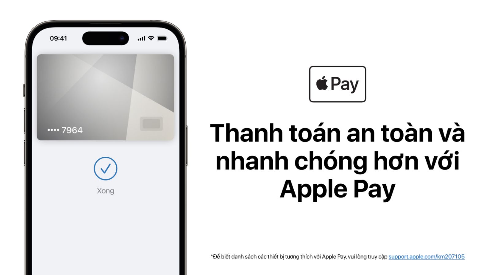 Hình ảnh cho danh mục Thanh toán an toàn và nhanh chóng hơn với Apple Pay